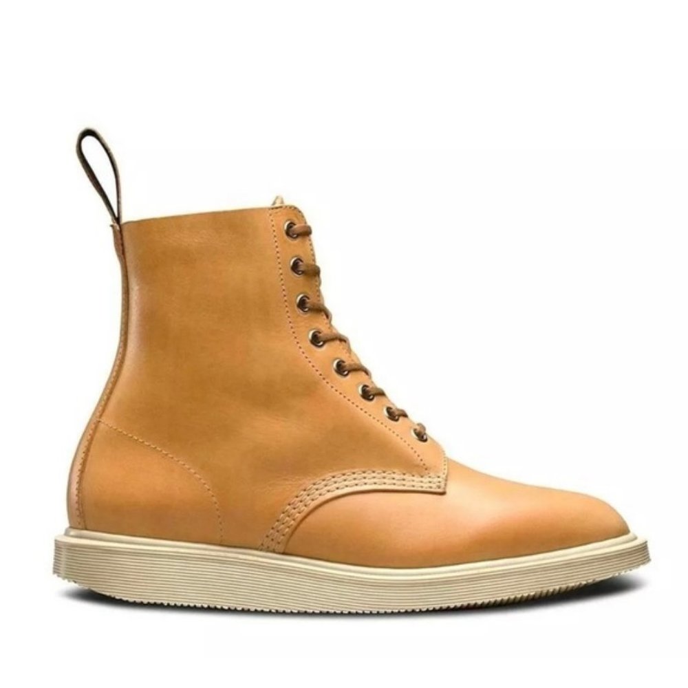 Dr. Martens Whiton Tuscan Tan Leather Lace Ankle Boot UK 7 Men 7.5 Women 9.5 10 - Picture 2 of 11